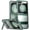Green, variant on Poetic Guardian Case for Samsung Galaxy Z Flip 5 5G 6.7 Inch (2023), [Kickstand][6FT Mil-Grade Drop Tested] Full-Body Hybrid Shockproof Protective Rugged Clear Cover Case, Dark Cactus/Clear