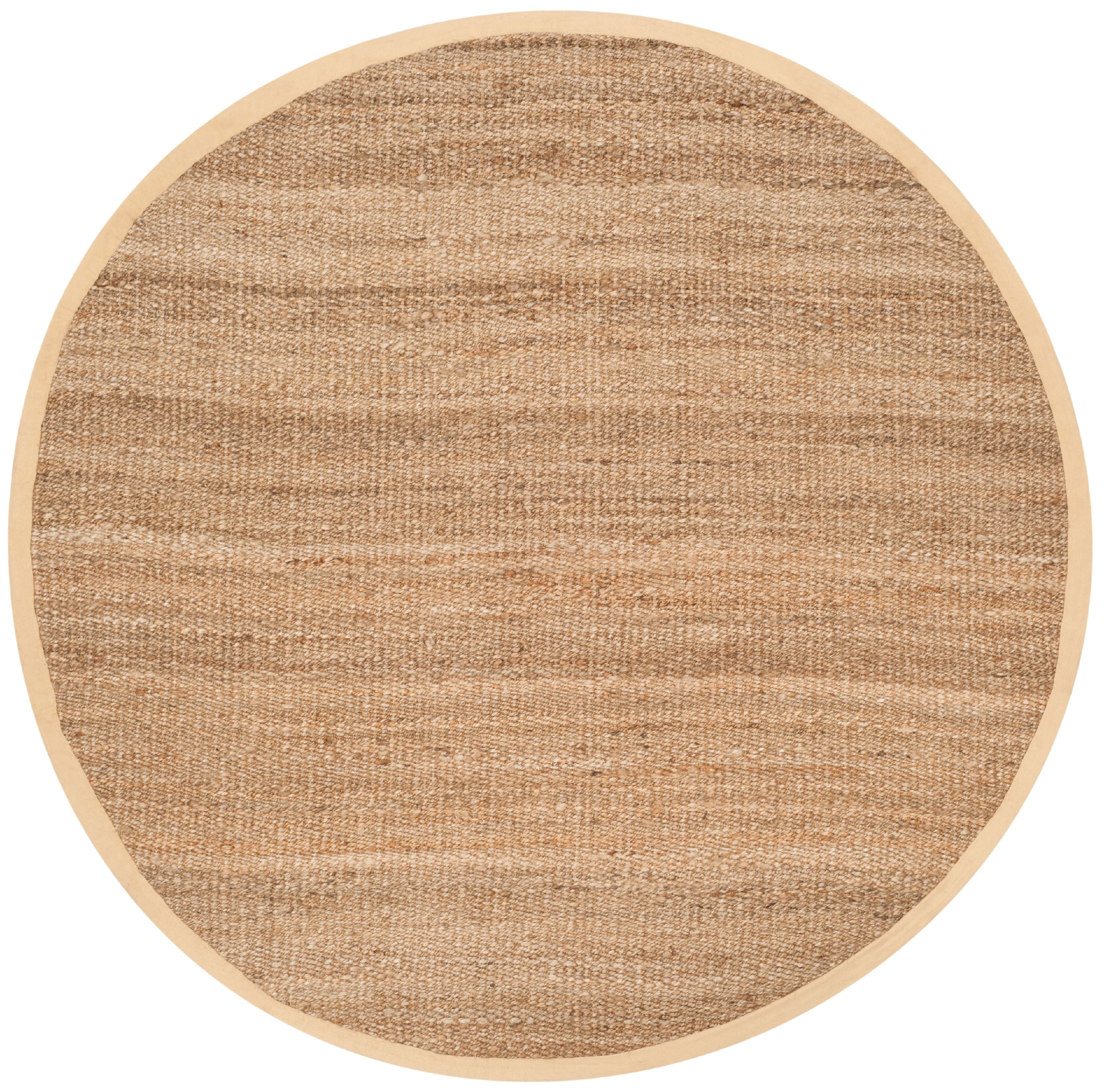 SAFAVIEH Natural Fiber Jerald Braided Jute Area Rug, Natural, 9' x 9' Round