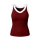 thumbnail image 4 of Mujeres Blusas de Verano sin Mangas Cuello en V Cuello Sólido Camiseta, Poliéster Suave Desgaste Diario Casual, Longitud Regular, 4 of 5