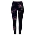 thumbnail image 4 of ibuvkizy Black Leggings for Women Yoga Pants,Women's Fashionable Printed Elastic Leggings Yoga Casual Pants Multicolor,S, 4 of 4