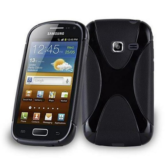 Cadorabo Case for Samsung Galaxy ACE DUOS Cover in OXIDE BLACK TPU Silicone Protection
