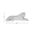 thumbnail image 4 of DecMode Glam Polystone Silver Lying Leopard Sculpture, 13"W x 9"H, 4 of 9