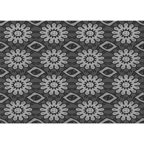 Ahgly Company Machine Washable Indoor Rectangle Transitional Gunmetal Gray Area Rugs, 7' x 10'