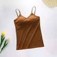 thumbnail image 2 of JGGSPWM Women Tank Top With Chest Pad Backless Breathable Stretchable Camisoles Sleeveless Solid Casual Summer Regular Tank Tops Yellow M, 2 of 5