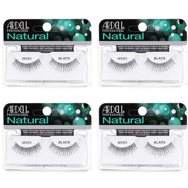 Pestañas postizas Ardell Natural Lashes Sexies negras, paquete de 4