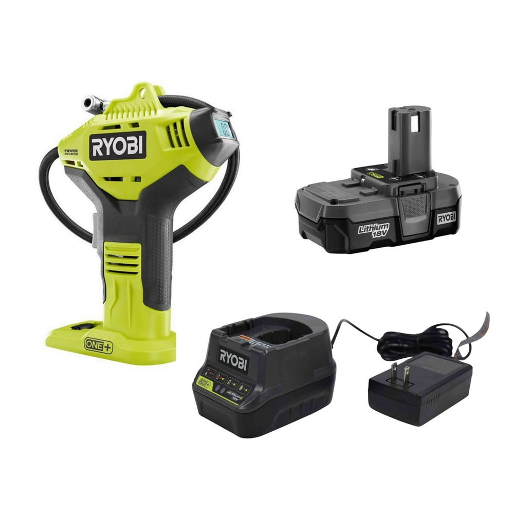 Ryobi 18V ONE+ Cordless High Pressure Inflator with Digital Gauge Kit