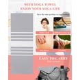 thumbnail image 5 of Light Grey Striped Yoga Towel for Hot Yoga Non Slip, White Simple Neutral Modern Yoga Mat Towel Absorbent Yoga Sweat Towels Microfiber Hot Yoga Blanket for Bikram Pilates 26"x74", 5 of 7