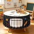 thumbnail image 4 of Dalxymotic Decorative Desk Skirt Cover, Round Teacher Desk Skirt, Seasonal Pencil Print Desk Skirt, Stretch Desk Skirt, Stretch Desk Skirt Cover for Office, Home, Cubicle, Counter, 4 of 6