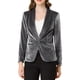 thumbnail image 1 of BLAZER DE VELVET PARA MUJER INSPIRE CHIC, COLOR SÓLIDO, CUELLO DE CHAL, CIERRE DE UN BOTÓN, CHAQUETA DE TRABAJO 3XL GRIS, 1 of 7