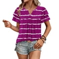 thumbnail image 4 of Camisas de Cuello de Tripulación de Manga Corta para las Mujeres Plisado Mangas de Ruffle, Cuello Redondo Casual Primavera Y Blusa de Verano, 4 of 7