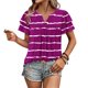 thumbnail image 3 of Camisas de Cuello de Tripulación de Manga Corta para las Mujeres Plisado Mangas de Ruffle, Cuello Redondo Casual Primavera Y Blusa de Verano, 3 of 7
