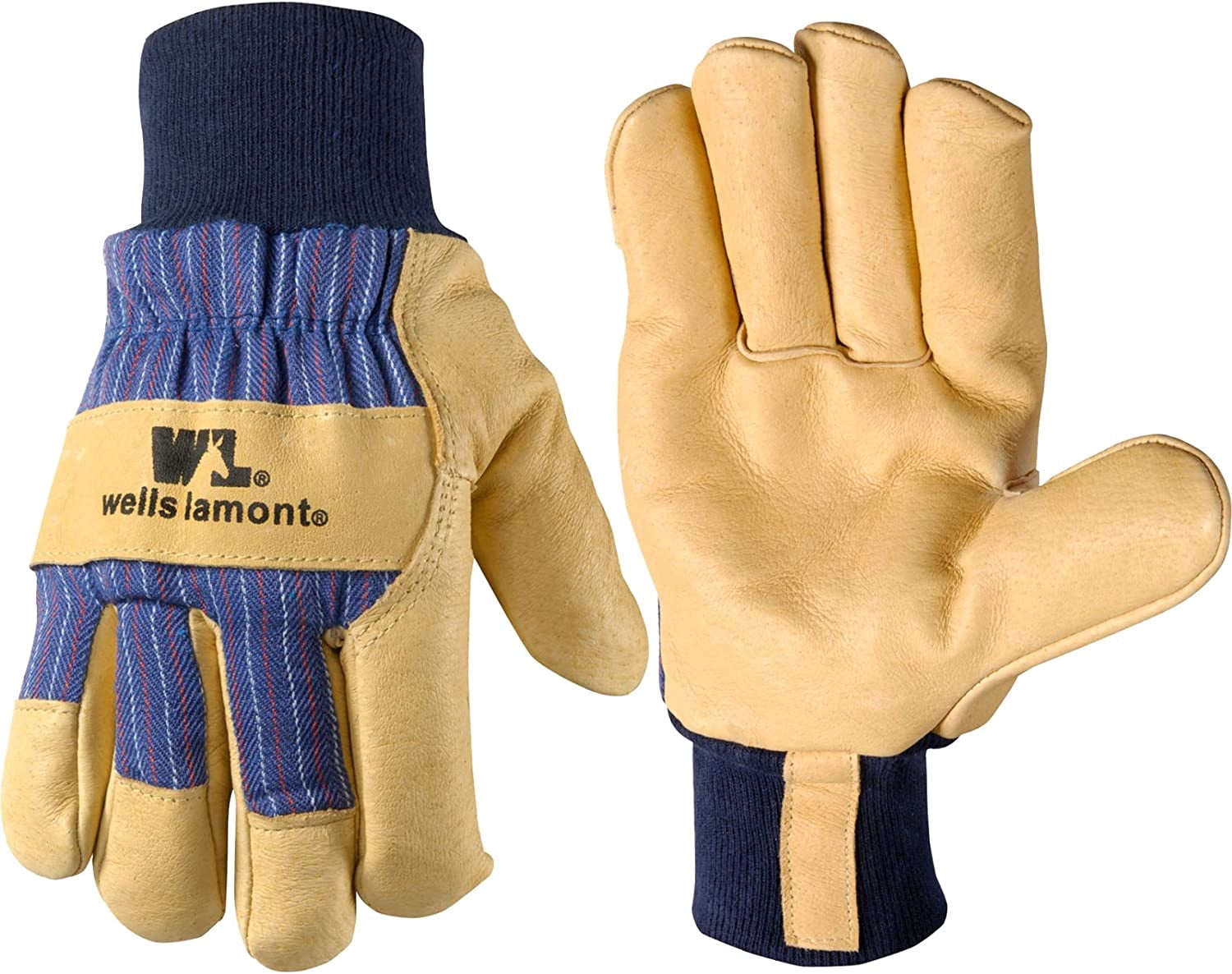Wells Lamont Men's Palomino Leather Cold Weather Work Gloves Tan/Blue XXL 1 pk - Total Qty: 1; Each Pack Qty: 1