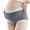 Gray, variant on Ozmmyan Womens Maternity Underwear Under Belly Cotton Briefs V-Cut Front Pregnancy Panties Ribbed Texture Breathable Plus Size Comfortable Postpartum Underwear