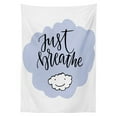 thumbnail image 3 of Ambesonne Just Breathe Tablecloth Rectangular Table Cover, Wellness Lifestyle, 60"x90", Pale Blue White, 3 of 4