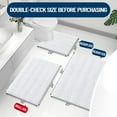 thumbnail image 2 of Chenille Striped Bathroom Rugs 47x24, Extra Thick and Absorbent Bath Rugs, Non-Slip Soft Plush Shaggy Bath Carpet, Machine Wash Dry, Bath Mats for Bathroom, White, 2 of 6