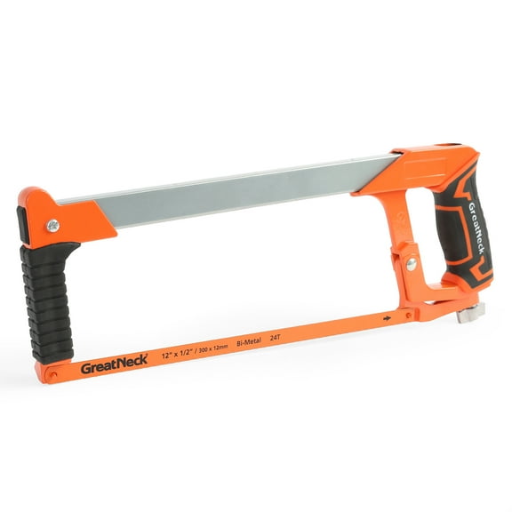 GreatNeck Heavy Duty High Tension Adjustable Hacksaw, 24 TPI, 12 inch