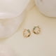 thumbnail image 1 of Pendientes de estilo círculo pequeño para mujer, pendientes de diamantes de colores sencillos, pendientes pequeños de estilo Mori, estilo hada, pendientes, 1 of 6