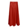 thumbnail image 4 of Summer Celebration! Elegant Maxi Skirt for Solid Color High Waist Flowy Long Skirt with Pockets Casual Comfort Stretch,Red,XXXL, 4 of 5