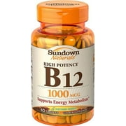 3 Pack - Sundown Naturals B-12 1000 mcg Tablets 60 Tablets Each