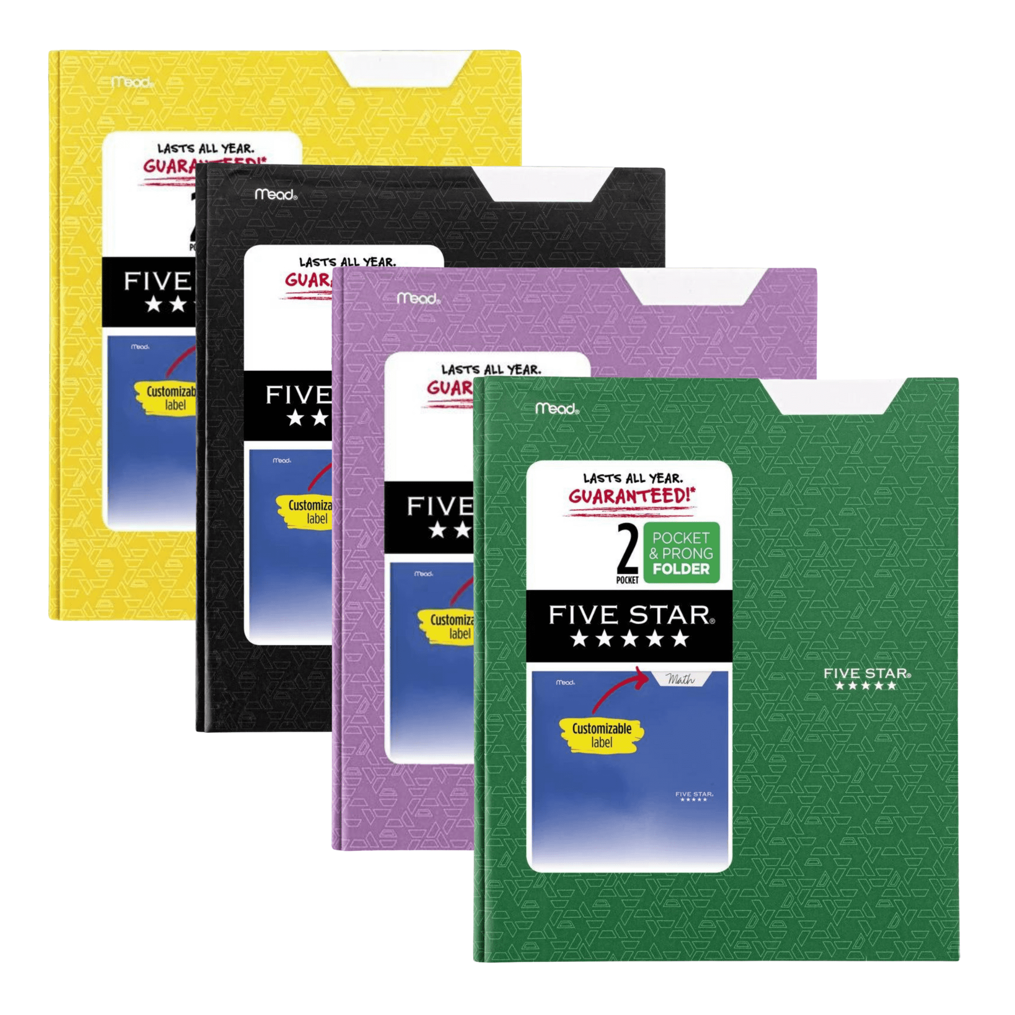Five Star Clearview Pocket & Prong Folder, Blue - Walmart.com