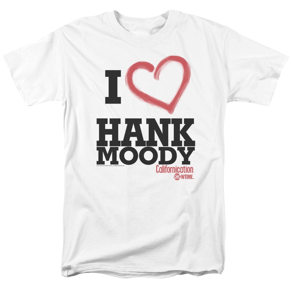 Californication I Heart Hank Moody Adult 18/1 T-Shirt White 