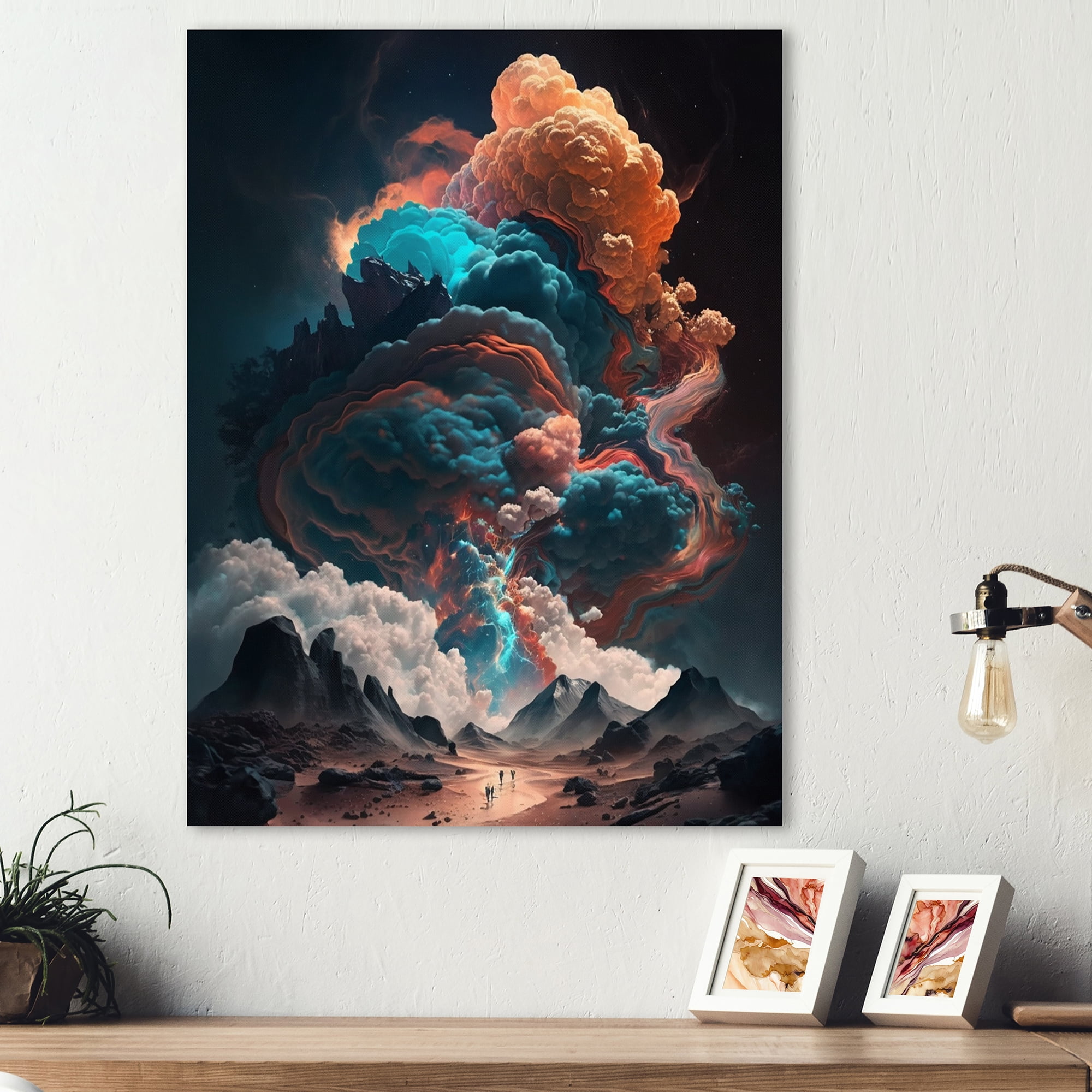 Designart Futuristic Landscape In Space V Canvas Wall Art
