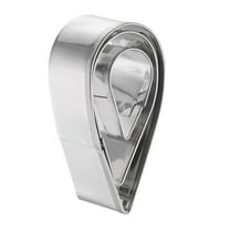 Uxcell 3Pcs Teardrop/Raindrop Cookie Cutters Set Assorted Sizes Stainless Steel Holiday Cookie Cutters Biscuit Mould