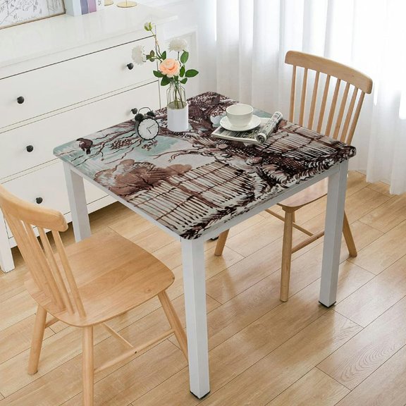 BANET Tablecloths Decorative Rectangle Tablecloth Washable Table Cover, , , Wedding, Holy Jouy - - Thanksgiving/Christmas white