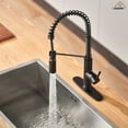 thumbnail image 4 of CASAINC Single Handle Kitchen Faucet with Pull Down Sprayer, Deck Mounted, Matte Black, 4 of 4