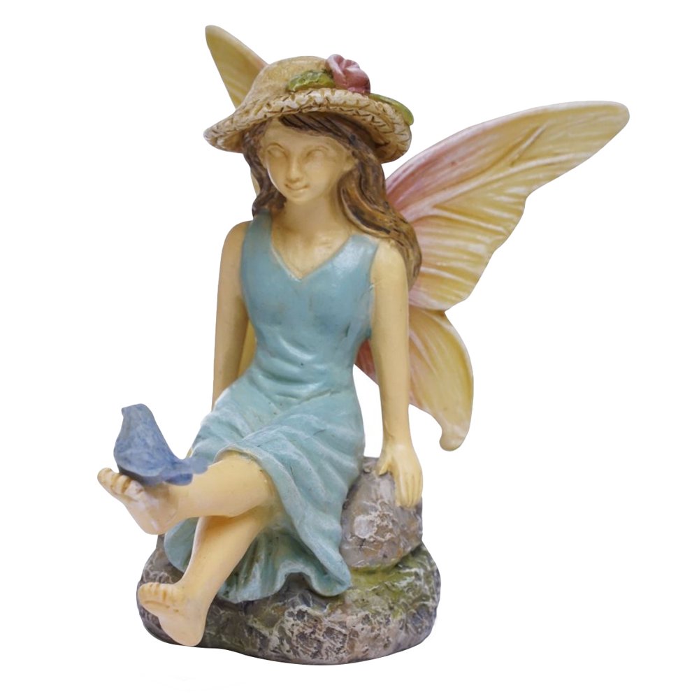 Miniature Fairy Girl Statue Garden Accessory Dollhouse Decor Ornament
