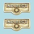 thumbnail image 2 of 2 Switch Plate Tags INDIRECT Name Signs Labels Brass Traditional Engraved Wall Light Switch Cover Labels | Renovators Supply, 2 of 2