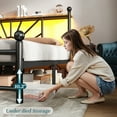 thumbnail image 3 of EnHomee Queen Size Metal Bed Frame with Vintage Headboard & Footboard Metal Platform Bed Frame Queen with LED Lights & Storage, Noise Free, Black, 3 of 7