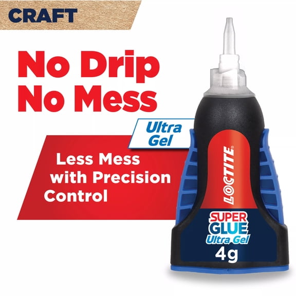 Loctite Super Glue Ultra Gel Control, Pack of 1, Clear 0.14 fl oz Bottle