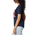 thumbnail image 3 of General Standard Women's USA Patriotic Graphic Print Tee Cotton Americana T-Shirt, 3 of 4