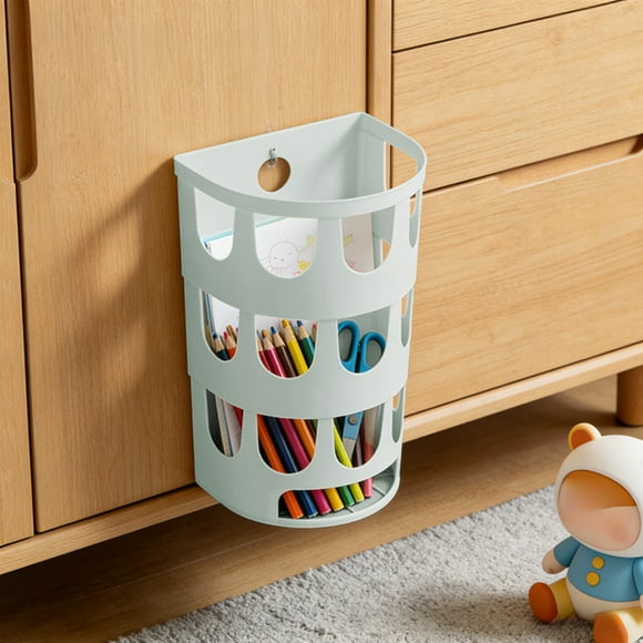 Amzcrzy Plastics Storage Boxs Wall Mounted Storage Basket No Drilling Required Hollow Basket Storage Bins Storage Containers Dorm Room Essentials Rv Must Haves Organization and Storage