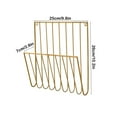 thumbnail image 3 of YYV Gifts Iron Wall Book and Newspaper Rack Storage Rack Home Bedroom Study Wall Storage Rack Gold, 3 of 6