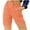 Orange, variant on Women's Elastic Waist Shorts Solid Color Button Shorts Summer Casual Lounge Pants Going out Shorts with Pockets High Waisted Shorts Clearance