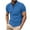 Blue, variant on Fnooota Mens Polo Shirts Short Sleeve, Pullover Collared Buttons Casual Summer Shirts Blue Size 3XL