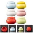 thumbnail image 2 of WSTEER 6pcs Mini Ceramic Jars Small Tea Jars Mini Lip Balm Jars Mini Cosmetics Sample Containers, 2 of 6
