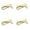 4PK-Gold, variant on EYE ZOOM 4 Pack Compact Metal Rimless Reading Glasses with Light Slim Hard Case for Men Women (Gunmetal,+2.00)