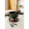 thumbnail image 4 of Swissmar Ticino 9 Piece Cast Iron Fondue 9 Piece Set 2 Quart Green, 4 of 5