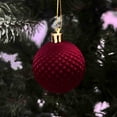 thumbnail image 6 of Christmas Ornaments 12 Pcs Velvet Christmas Balls Flocked Christmas Tree Ball Ornaments Plastic Balls Xmas Decorative Hanging Ornaments Christmas Tree Decoration 2.4 Inch, 6 of 9
