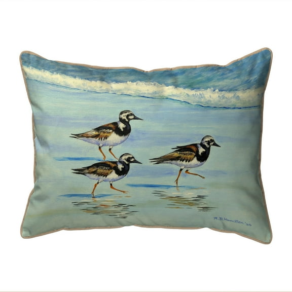 Betsydrake HJ1183 16 x 20 in. Ruddy Turnstones Large Indoor & Outdoor Pillow - Large