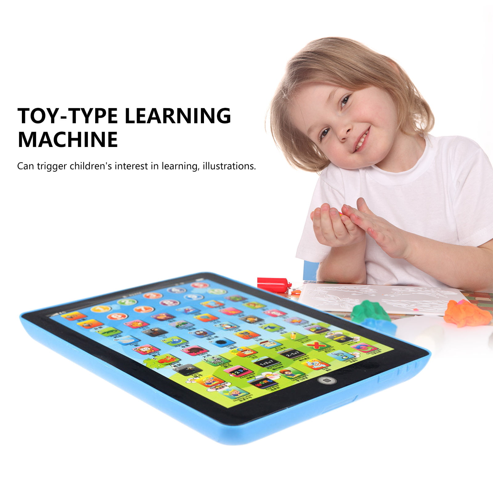 Nsxcdh Learning Computer for Kids Toddler Learning Computer for Learning ABCs and Numbers Educational Toy Laptop Toddler Tablet with Math and Spelling Games 