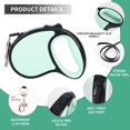 thumbnail image 3 of Retractable Dog Leash, 5 Meters Long Retractable Dog Leash Tangle-Free Strong Durable Non-slip Handle Pause Control Release, 3 of 5