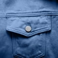 thumbnail image 6 of Women's Fashion Casual Colorful Solid Size Large Pocket Button Denim Coat Women's Short Coat plus Size Jean Jackets for Women Thick Women Jacket And Jacket Women Jean Jackets for Juniors Girls Apparel, 6 of 6