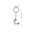 thumbnail image 2 of CHICHUMID 6Ud Llaveros Caballo Vintage En Metal Plateado Con Zodiacal Para Decorar Y, 2 of 8
