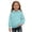 Light Blue, variant on Kids Hooded Sweatshirt with Drawstring Soft Gym Hoodie for Girls Boys Unisex Long Sleeve Pullover Solid Casual Top Black 3 Years-4 Years
