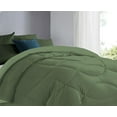 thumbnail image 4 of 1 Piece Luxury U Shape Pattern Comforter By D.N.G. BEDDINGS Premium Super Soft, 1000 Thread Count 100% Egyptian Cotton Oversized Super King Size Moss Color, 4 of 9