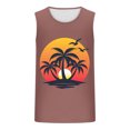 thumbnail image 5 of VBTAPA Mens Beach Tank Top Sleeveless Palm Tree Graphic Tees Tropical Summer Vacation Tops Pink L, 5 of 5